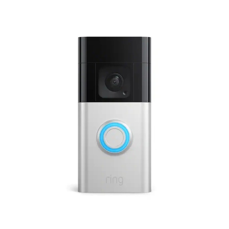 Ring – Battery Doorbell Plus Smart Wifi Video Doorbell Satin Nickel