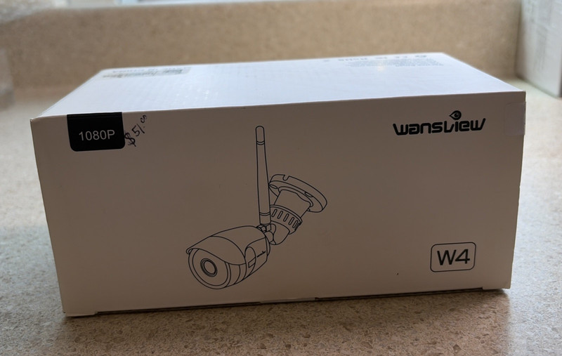 J117~ Wansview W4 1080P Outdoor WiFi Security Camera Waterproof Black