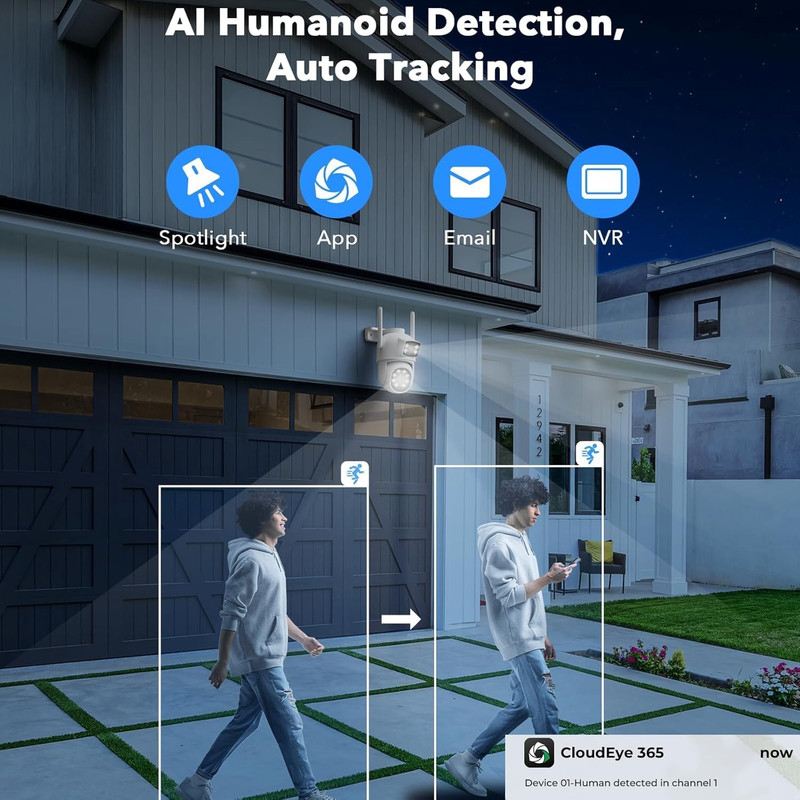 4MP Dual Lens Home Security Camera System Wireless, Security Cameras Wireless Ou gallery