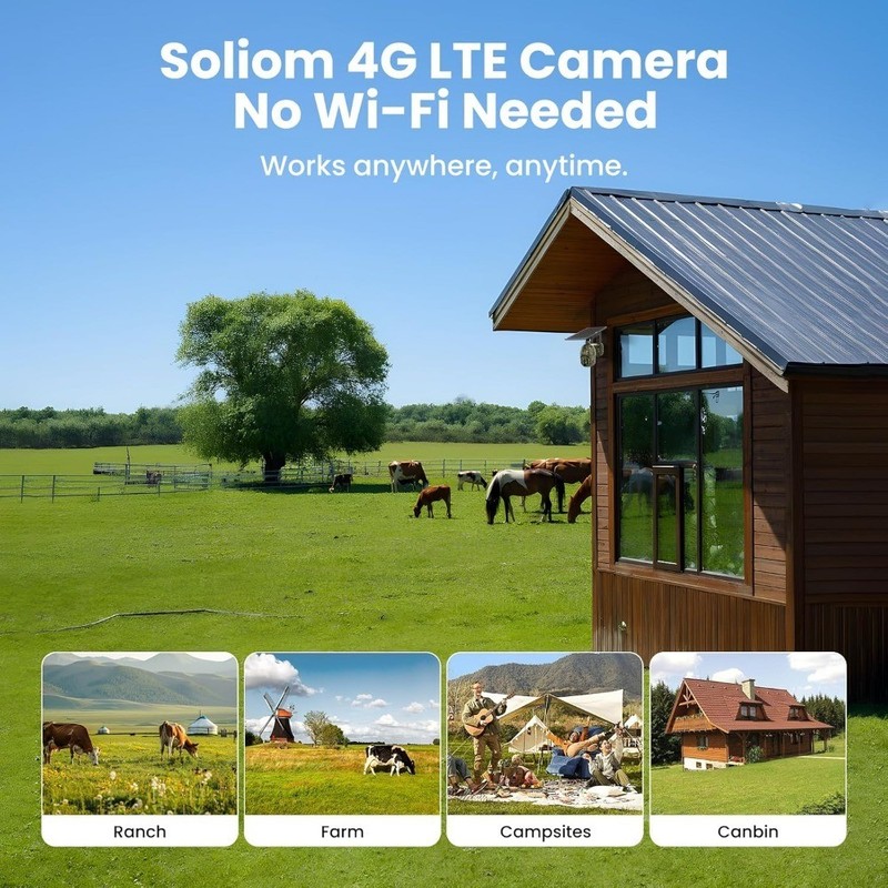 Wireless Outdoor Solar Security Camera with 4G LTE Cellular Connectivity 360 gallery