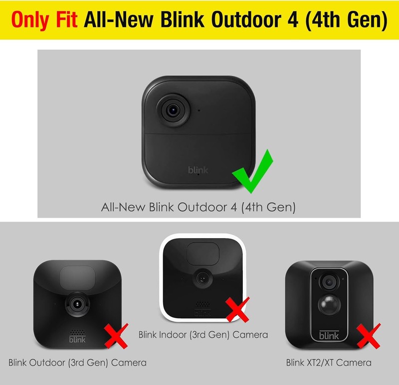 3 Pack Silicone Case for Blink Outdoor 4 (4th Gen) Camera Protective Skin Cover gallery