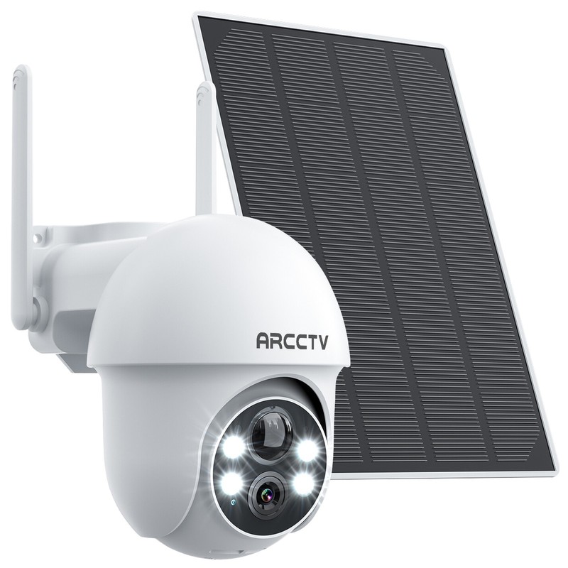 ARCCTV Wireless 4MP Solar WiFi Security Camera Home Outdoor CCTV Battery Powered