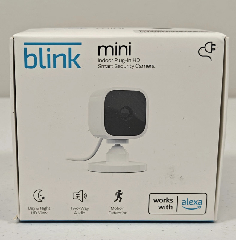 Blink Mini Smart Security Camera 1080p HD Night Vision Alexa White NEW gallery