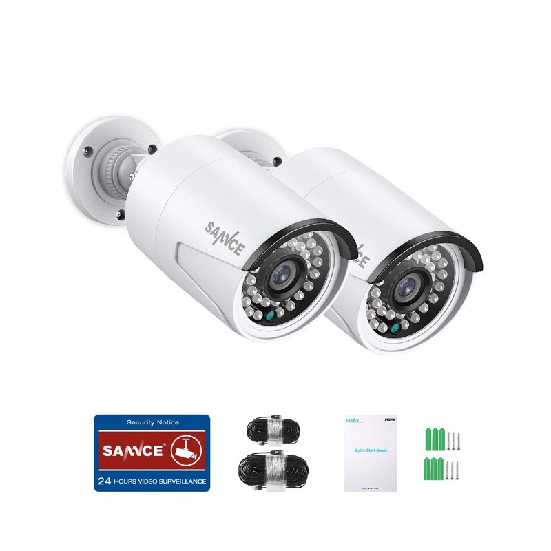 5MP PoE IP for PoE NVR, 2Pcs Outdoor Weatherproof Cameras with Smart IR LEDs,…