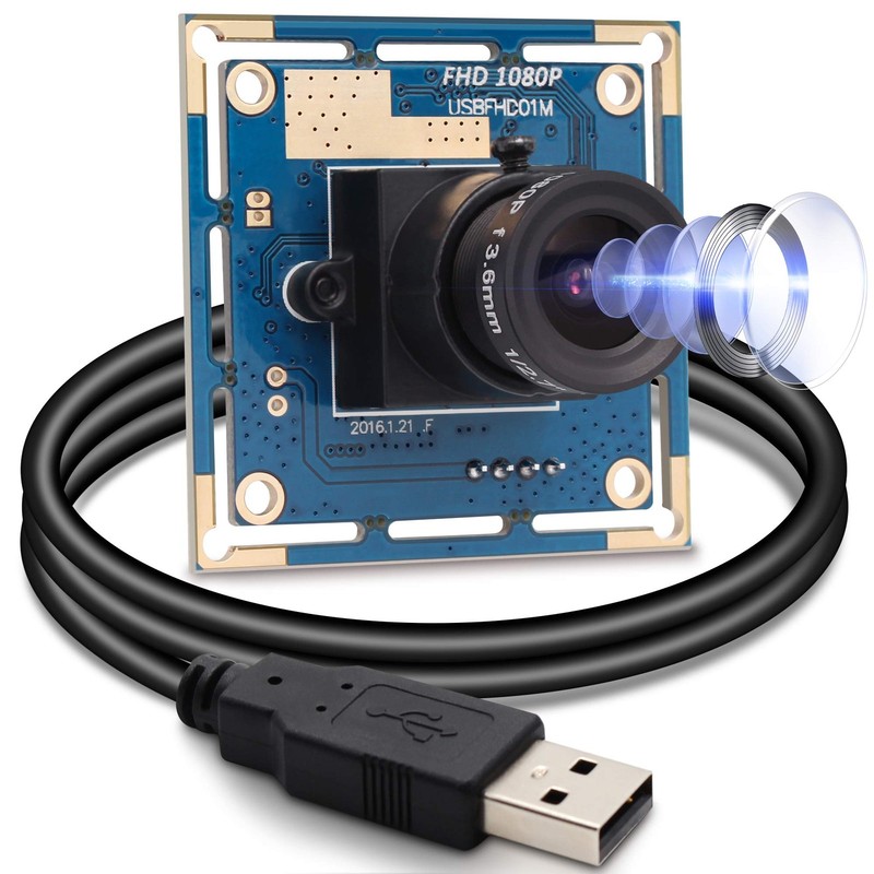 SVPRO 1080P USB Module – HD Webcam Board with 3.6mm Lens and 1/2.7” CMOS OV2…