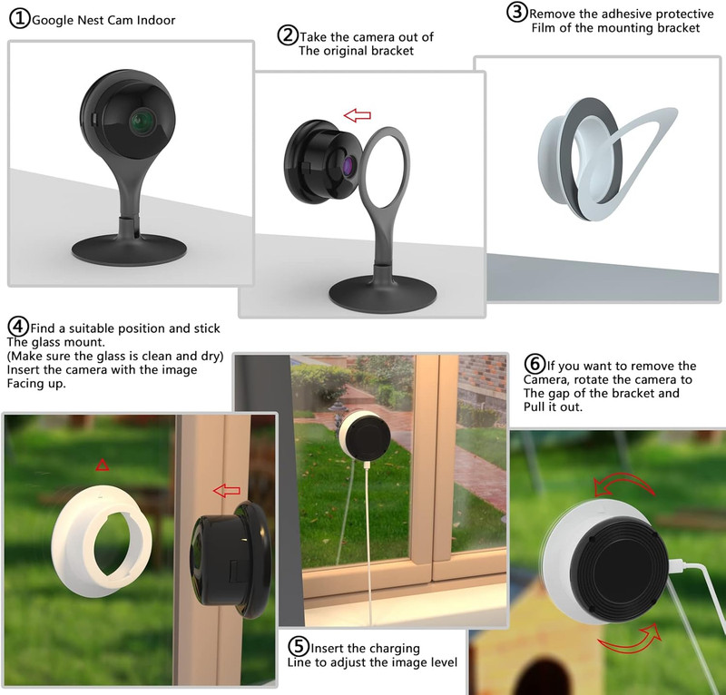 Window Mount for Google Nest Camera Indoor, through Window Use Nest Cam, No Indo gallery