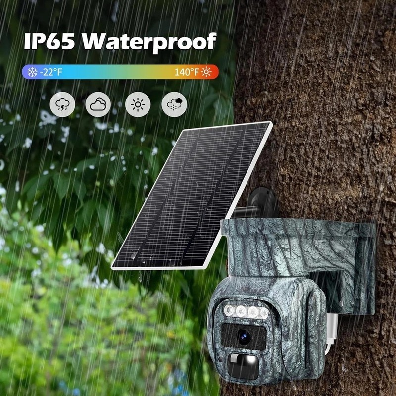 4G LTE Cellular Solar Powered Security Camera Wireless Outdoor, No WiFi Wireless gallery