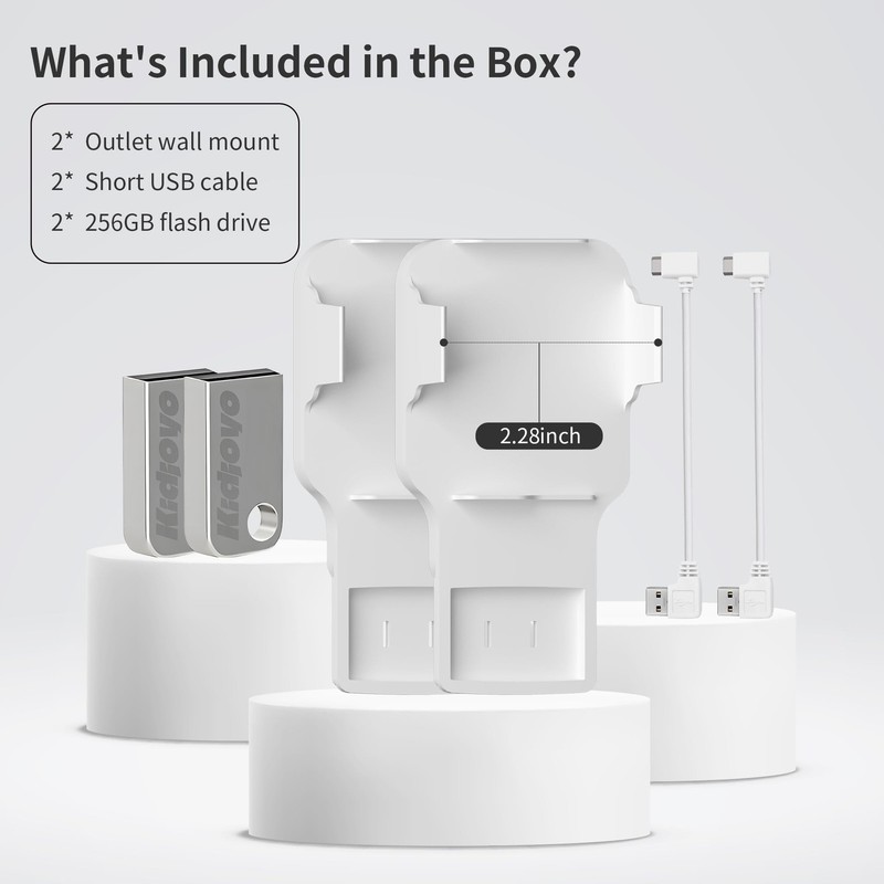 256GB USB Flash Drive & Outlet Wall Mount for Blink Sync Module 2 with Short ... gallery