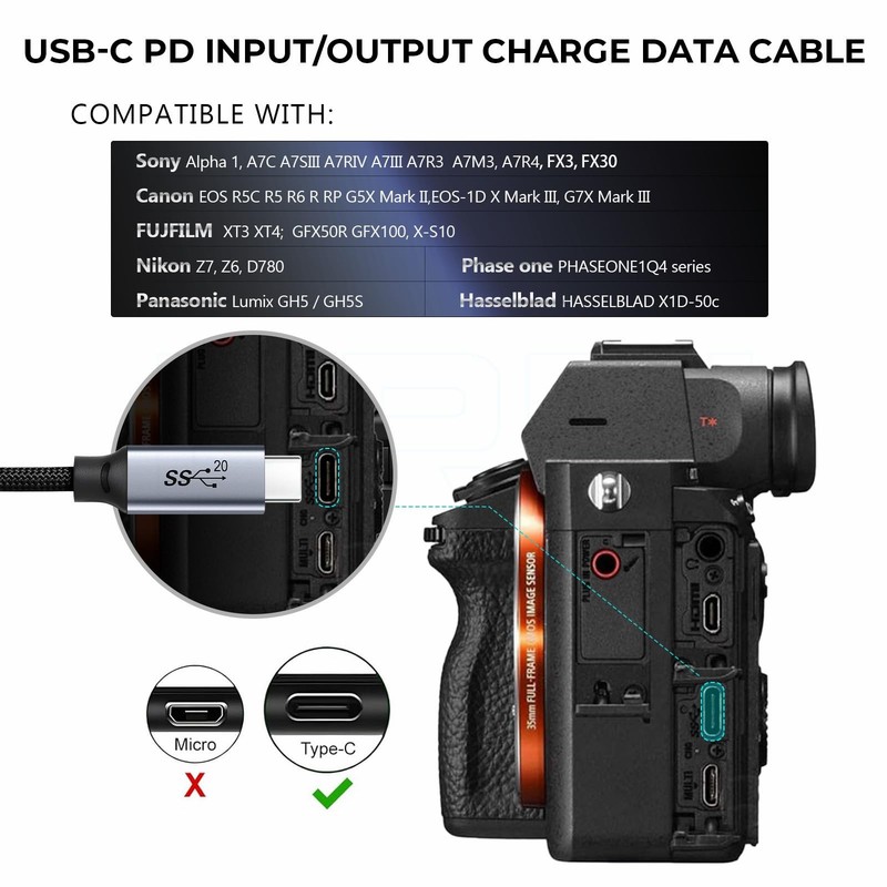 USB C to USB C Cable 100W 20Gbps PD Type C Fast Charging Cable, 4K/60Hz Data ... gallery