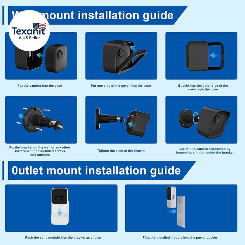 Outdoor Camera Mount for Blink, (2-In-1Minimalist) Sync Module 2 Mount and 3Pack gallery