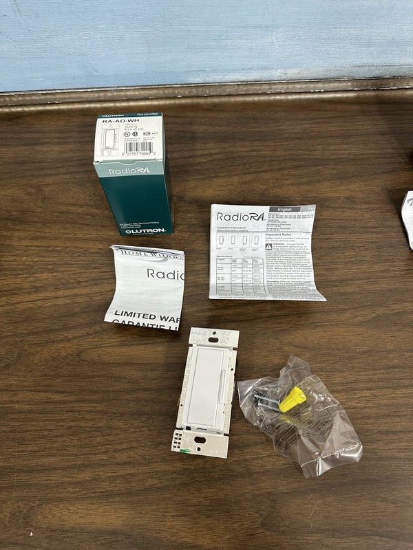 2PCS New Lutron RadioRa RA-AD-WH White Dimmer Lighting Control Switch gallery