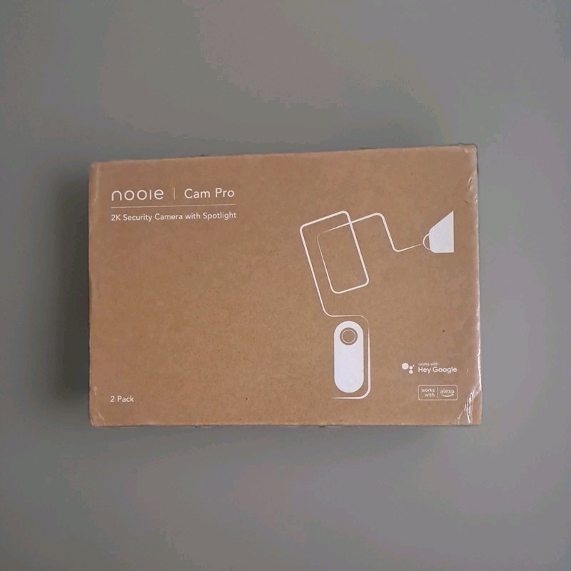 2 Pack nooie Cam Pro, 2K Security Camera w/ Spotlight, 2-way Audio, Color Night.