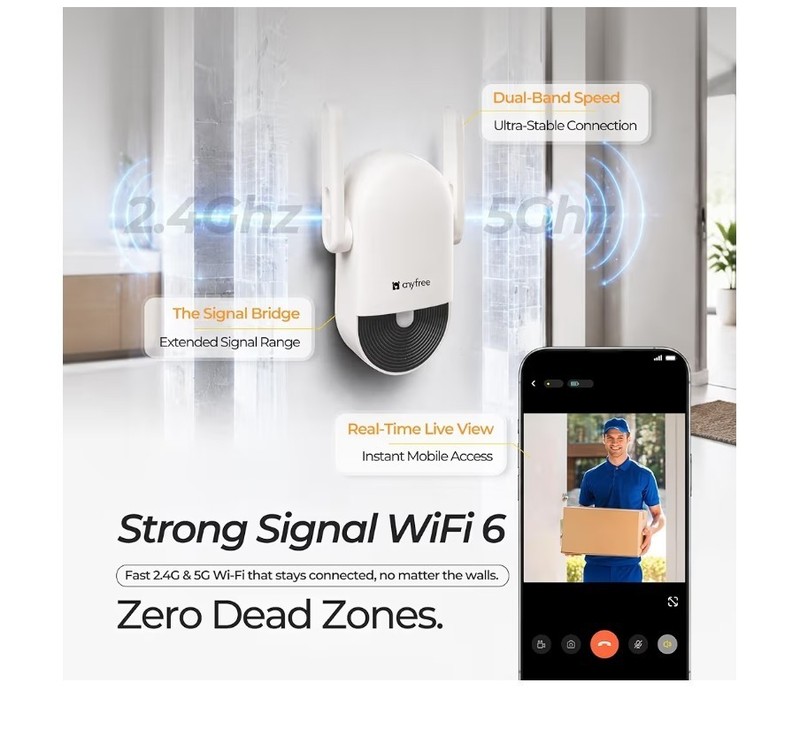 Wireless Solar Video Doorbell Camera Chime Pro, 2K Wide-Angle,WiFi,NO FEES,Alexa gallery