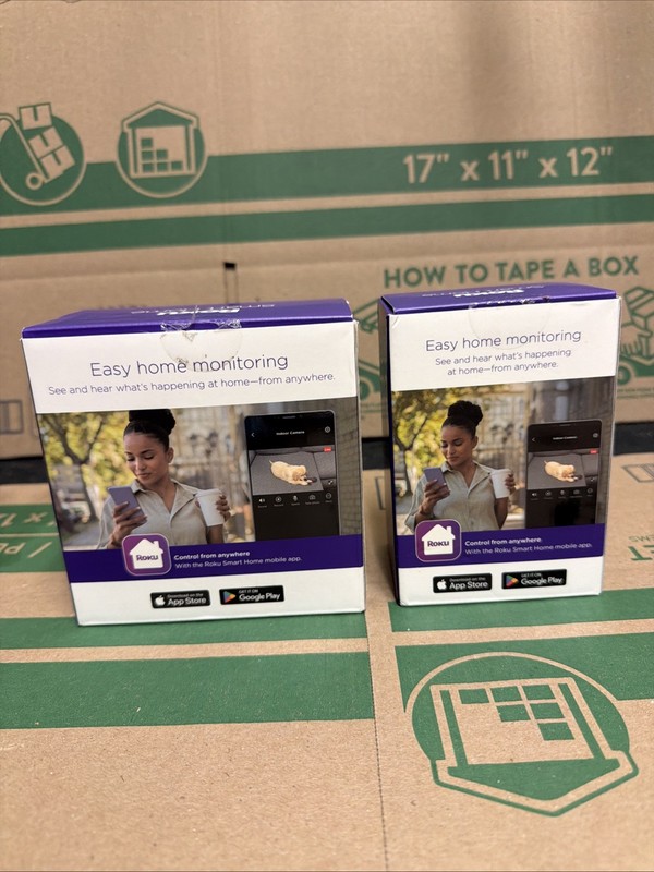 Roku Indoor Camera for Home Security, 2-Pack - Wired Security Camera with 1080p gallery