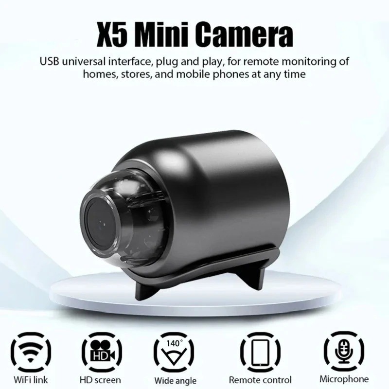 1080P HD Mini WiFi Camera Wireless Night Vision Home X5 Remote Pet Kids Monitor gallery
