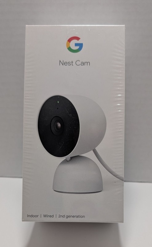 Google Nest Cam 1080p Wired Indoor Security Cam 2nd Gen – Snow White GA01998-US