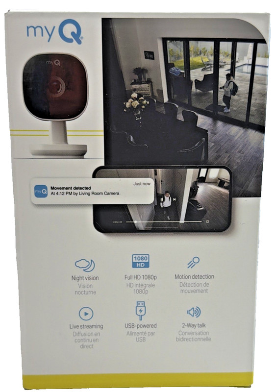 myQ Smart Indoor Security Camera – 1080p HD Video Night Vision Motion Detection gallery