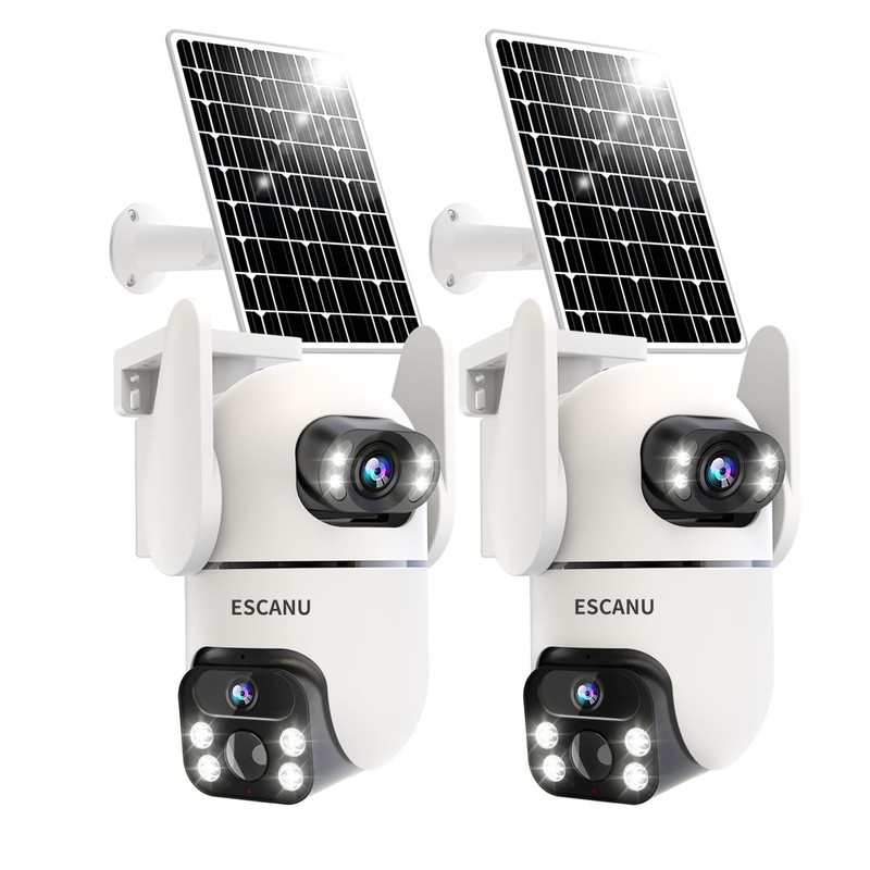 ESCANU Solar Security Cameras Outdoor Wireless,Cameras for Home Security with…