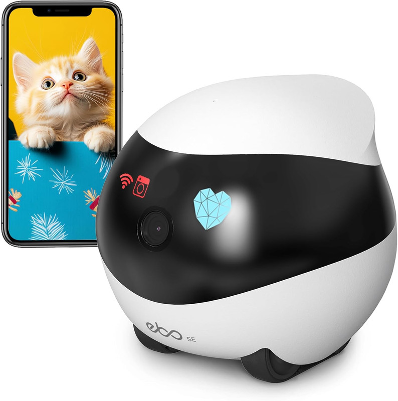 SE Familybot Home Camera Robot: 1080P Movable Pet Camera Indoor, Battery-Operate gallery