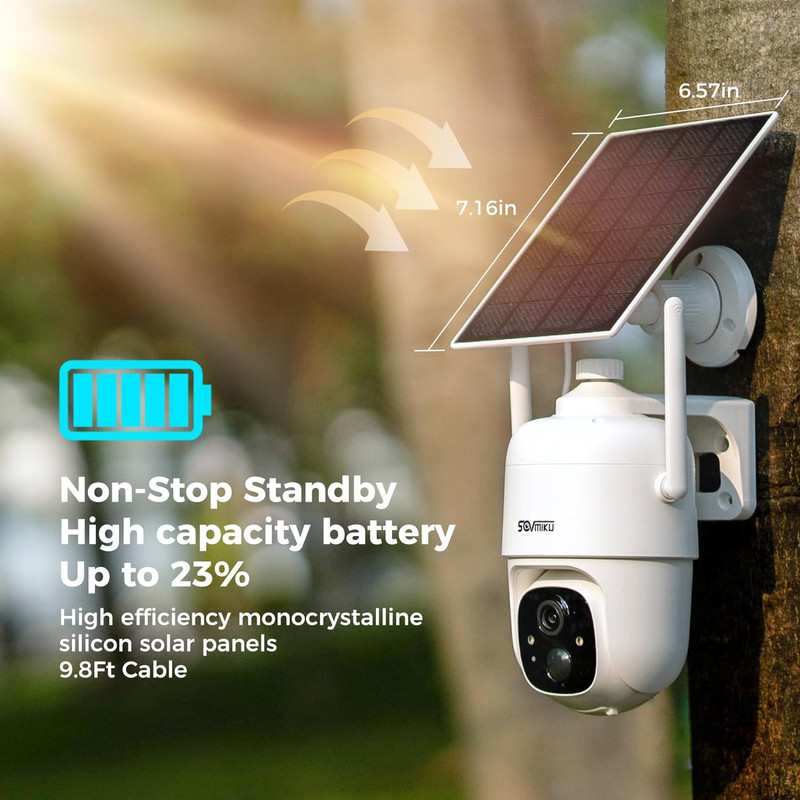 2CQ1 AI 2K Solar Security Camera Wireless Outdoor, Battery Powered,Two Way Audio gallery