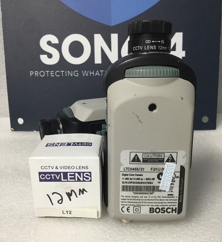 Bosch LTC0455/21 Security Color Camera W/ New 12mm Fixed Lens 540TVL OSD TESTED! gallery