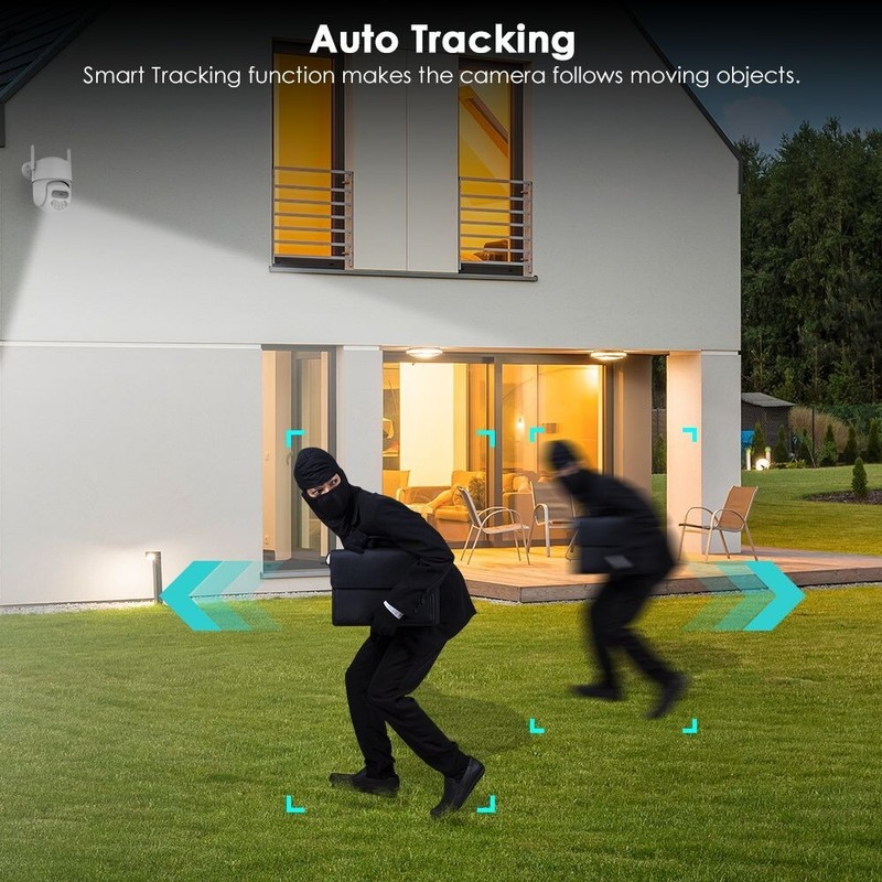 4K 8MP WiFi Camera PTZ Auto Tracking Outdoor IP CCTV Home Surveillance SmartCam gallery