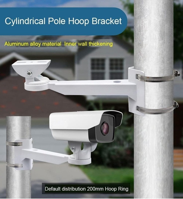 Aluminum Alloy Corner Pole Mounting Bracket for Security Camera, Universal Wa... gallery