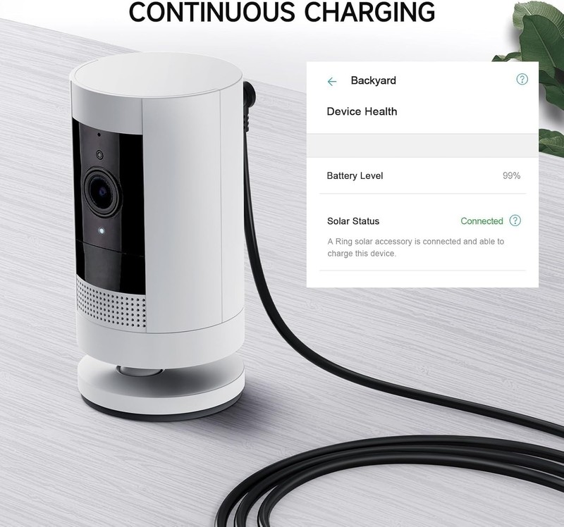 Reliable Power Adapter with 16ft Waterproof Cable for Ring Stick Up Cam Battery gallery