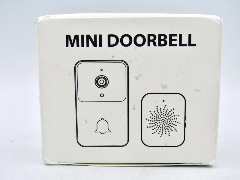 Mini Doorbell with Camera, Two Way Audio, WiFi Compatible, HD Image (Black) gallery