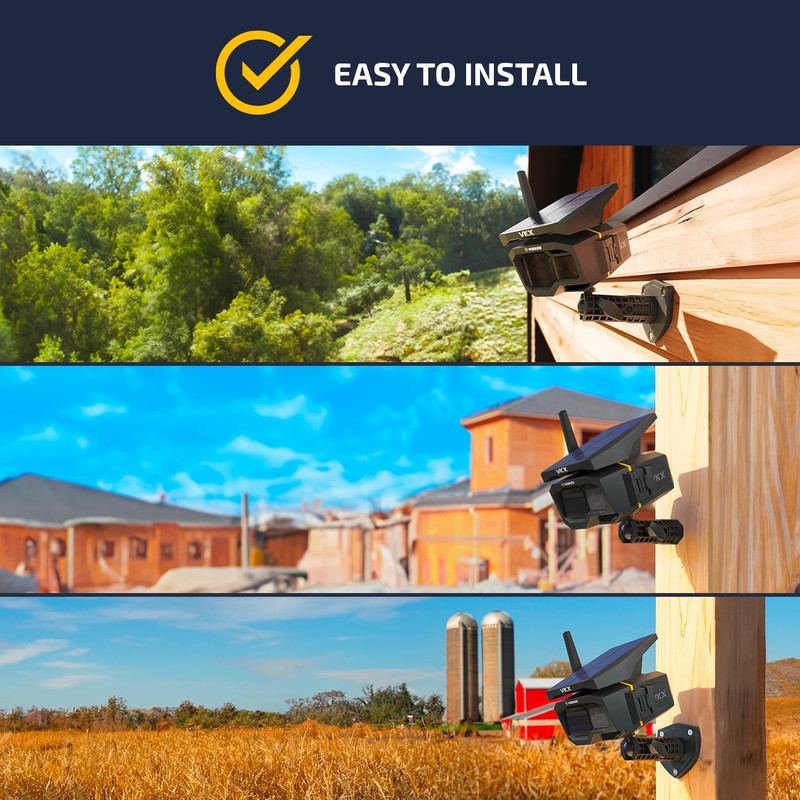 VKX Solar Powered 4G-LTE Outdoor Cellular Security Camera - No Wifi Needed, Moti gallery