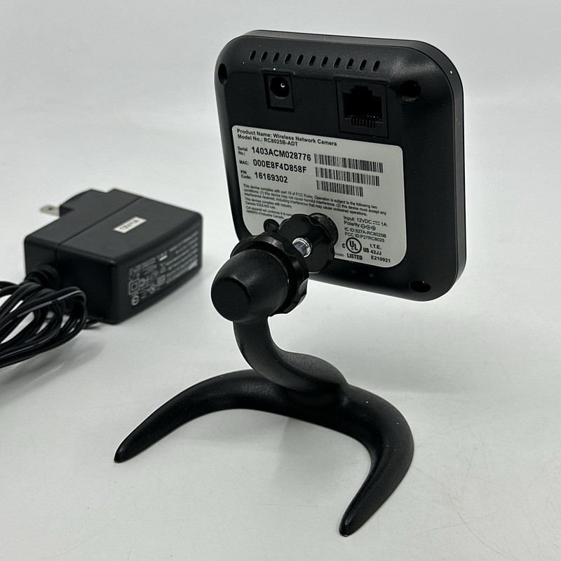ADT RC8025B 1080p Wireless Indoor Security Camera Tested Working W Power Cord gallery