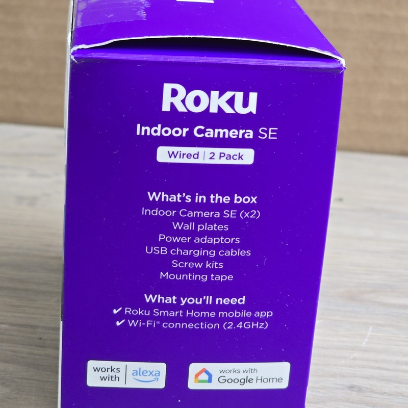 Roku CS1000P2R Smart Home Indoor Camera SE (2-Pack) Wired Security Surveillance gallery