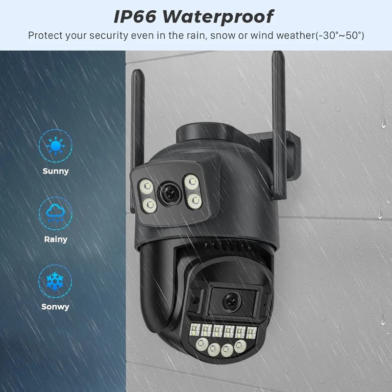 5K Dual Lens PTZ IP Camera 10MP AI Tracking Wireless Outdoor Surveillance gallery