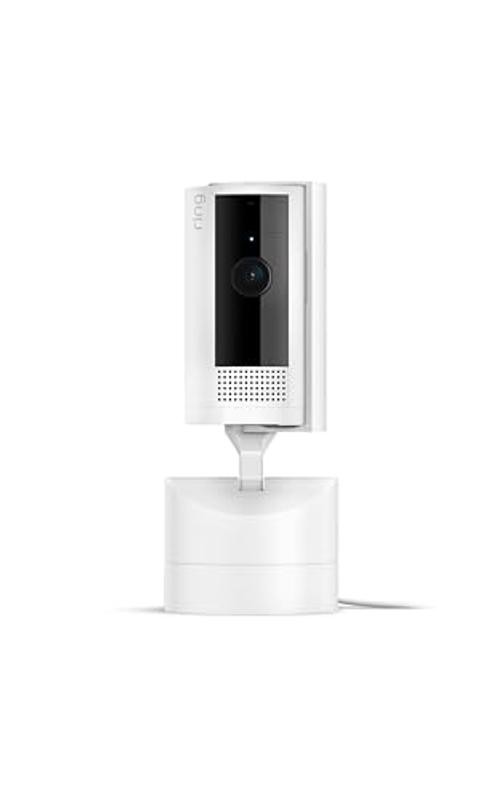 Pan-Tilt Indoor Cam - newest Model - See all around 1 Camera Device Only - White gallery