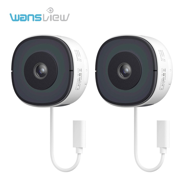 2PCS Wansview Window Camera WIFI Security Camera Indoor Camera 2K 24/7 Recording