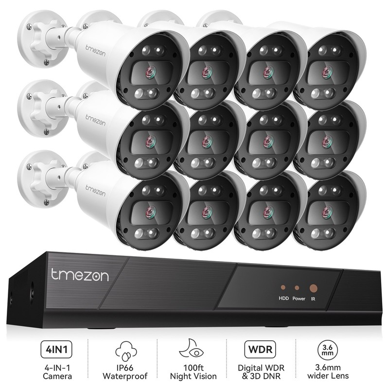 8CH 5MP DVR Security Kit Home Outdoor Color Night Vision IP66 for Home Security