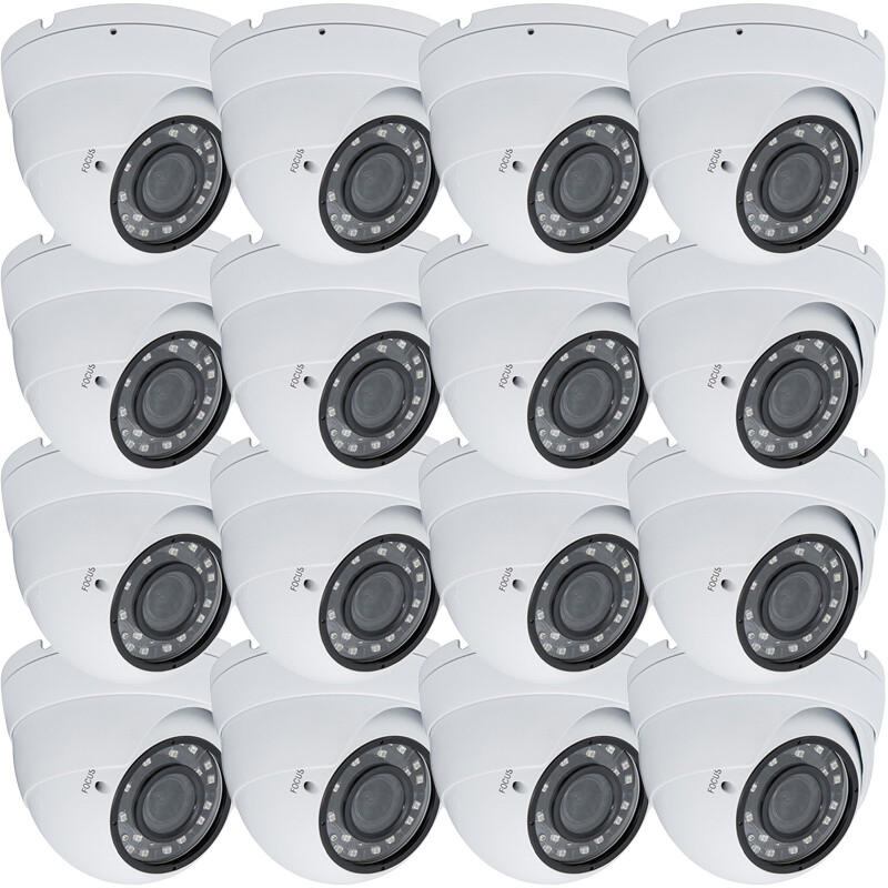 16Pcs CCTV Security Dome Camera HD 1080p AHD TVI CVI Night Vision Outdoor Indoor