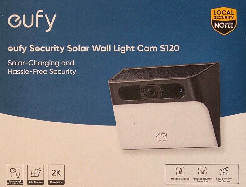 Eufy Security Cam S120 Solar Wall Light & 2K Camera | Advanced Human Detection