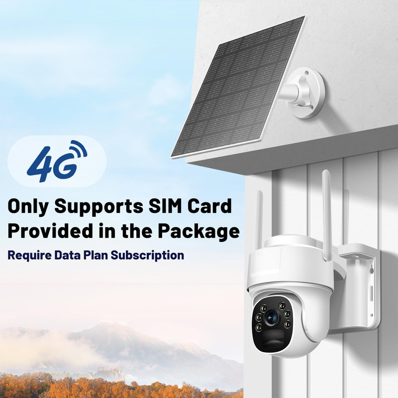 4G LTE Cellular Security Camera, Wireless Solar Powered No Wifi Needed Outdoor C gallery