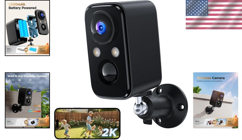 High-Definition 2K Wireless Security Camera with Multi-Alarm System for Outdoors gallery