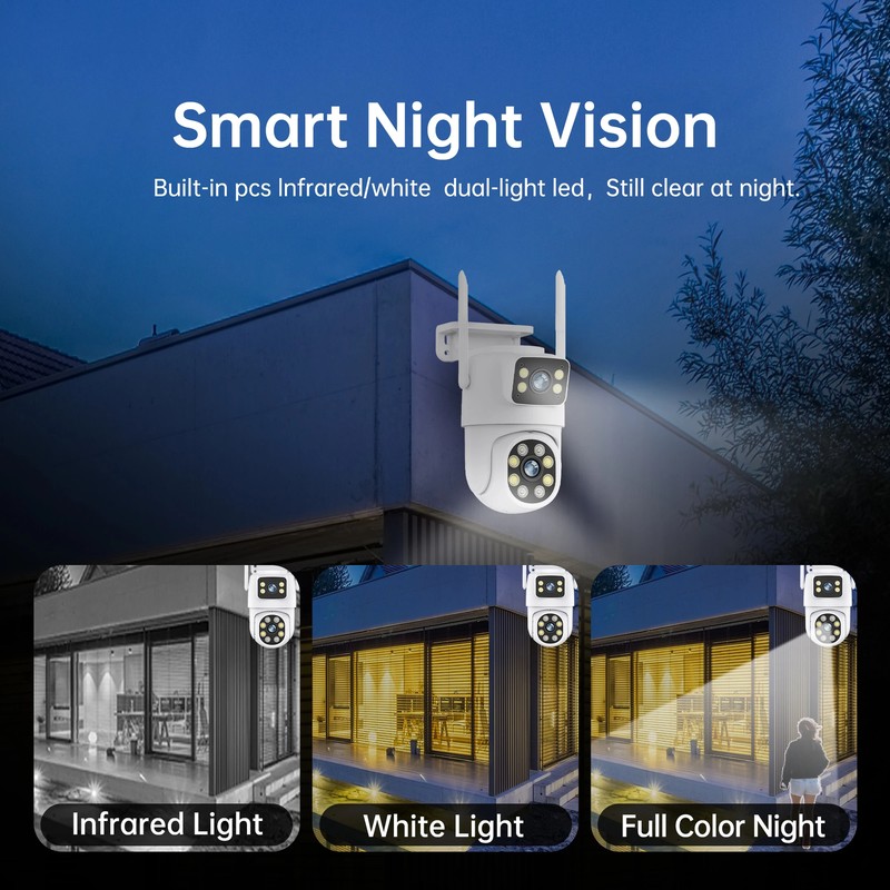 8MP 4K Wifi PTZ Camera Dual Len HD 10MP 5K Auto Tracking Wireless Outdoor Camera gallery