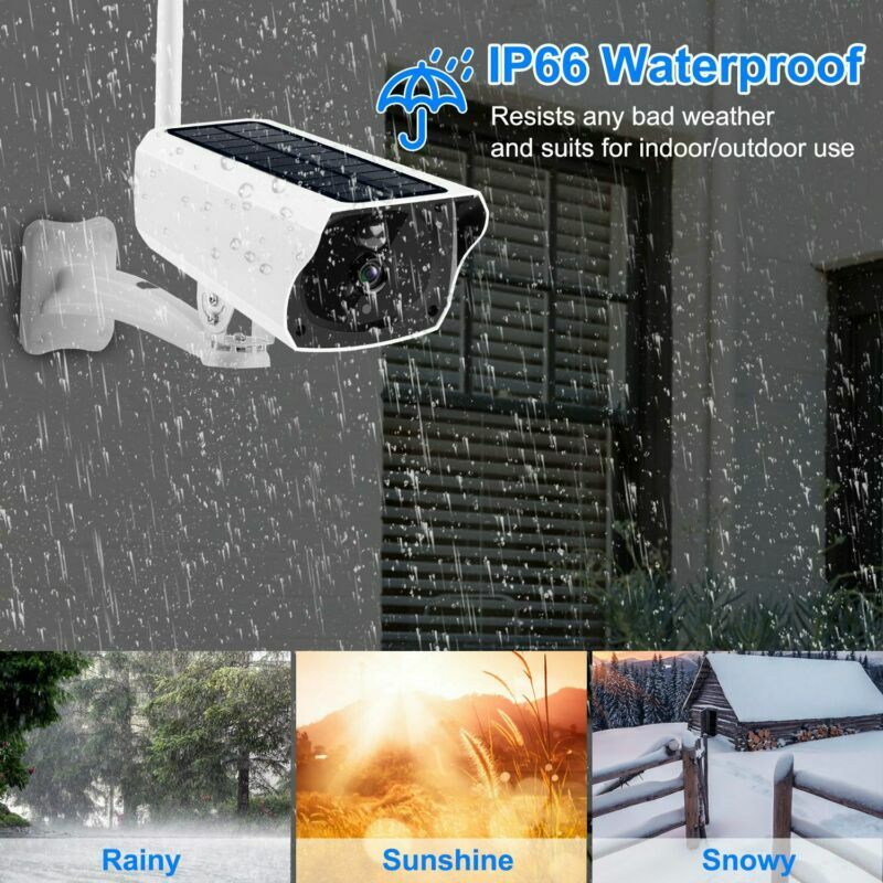 1080P HD Solar Powered WiFi IP Camera Outdoor Wireless Security Night Vision Cam gallery