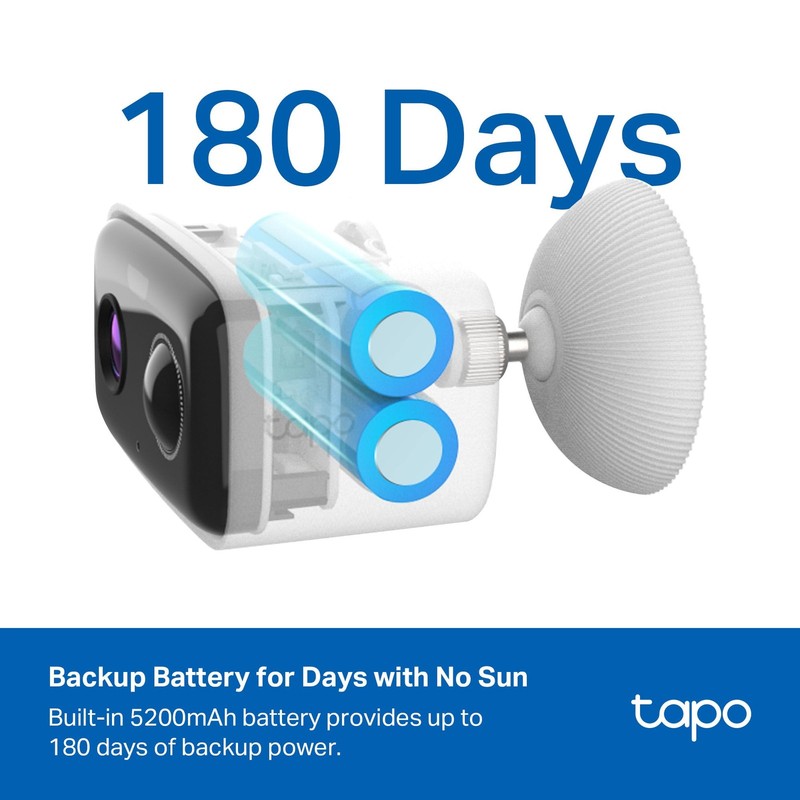 TP-Link C400 KIT Outdoor Battery Camera w/Solar Panel Base, Wireless, 1080P, ... gallery
