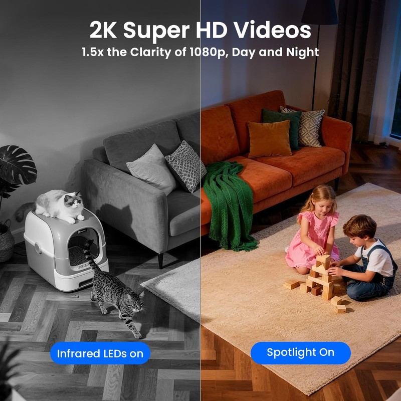 Indoor Wireless for Home , 2K HD Dome with 5G Dual Band WiFi 6, 2-Way Audio, ... gallery