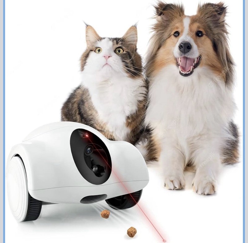Pet Cameras with Phone App 15 Days Long Standby Pet Robot for Dog Treat Dispe…