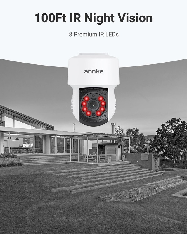 2Pack 1080P 2MP AHD CCTV Home Surveillance Dome Wired PT Camera with 350° Pan an gallery