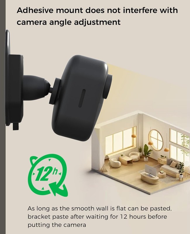 No Screw Mounting Solution for Blink Cameras – 3 Pack Black Wall Brackets gallery