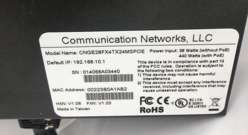 COMNET COMMUNICATION NETWORKS CNGE28FX4TX24MSPOE 24 PORT MANAGED SWITCH gallery