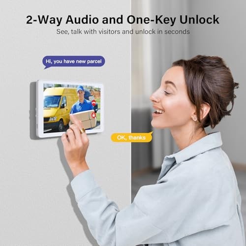 Wireless Doorbell Camera with 8 Screen Monitor 1080P gallery