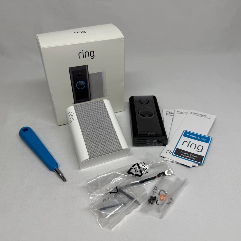 BRAND NEW Ring Wired WiFi Smart Video Doorbell with Chime B09NLDYGHQ – Black